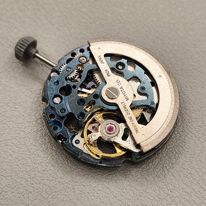 Japan Miyota 8N24 Blue+Silver Hollow Automatic Mechanical Movement