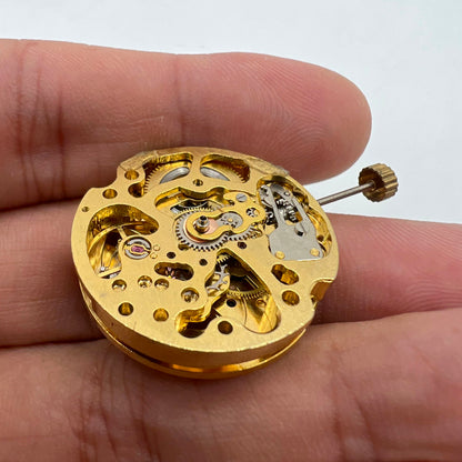 Golden hollow 26.5mm 7120 automatic mechanical watch movement, precise and elegant accessory component