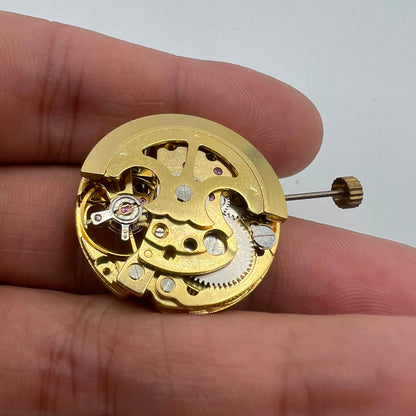 Golden hollow 26.5mm 7120 automatic mechanical watch movement, precise gear mechanism for luxury watches