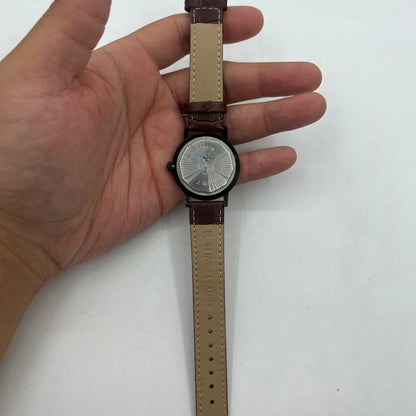 Classic 37mm Shanghai manual mechanical watch with single calendar, black case, showcasing timeless elegance.