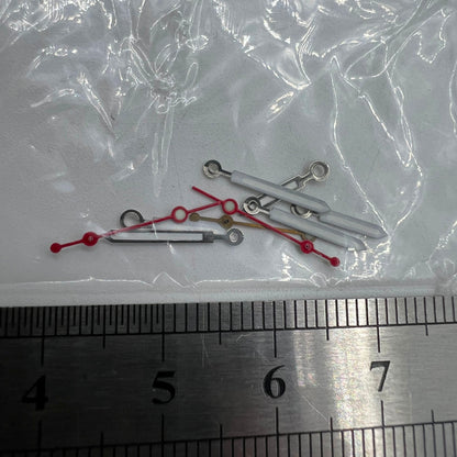 Luminous watch hands for Miyota 2035 quartz movement, enhancing night visibility and precision.