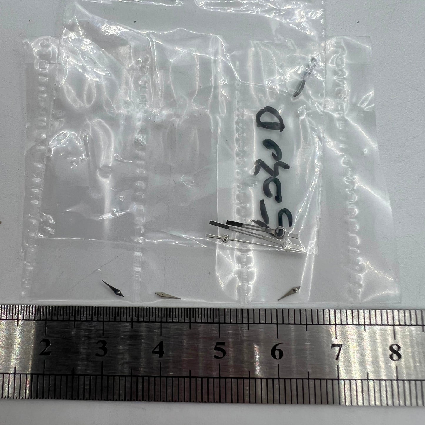 Luminous watch hands for Ronda 5030.D quartz movement, enhancing visibility and style.