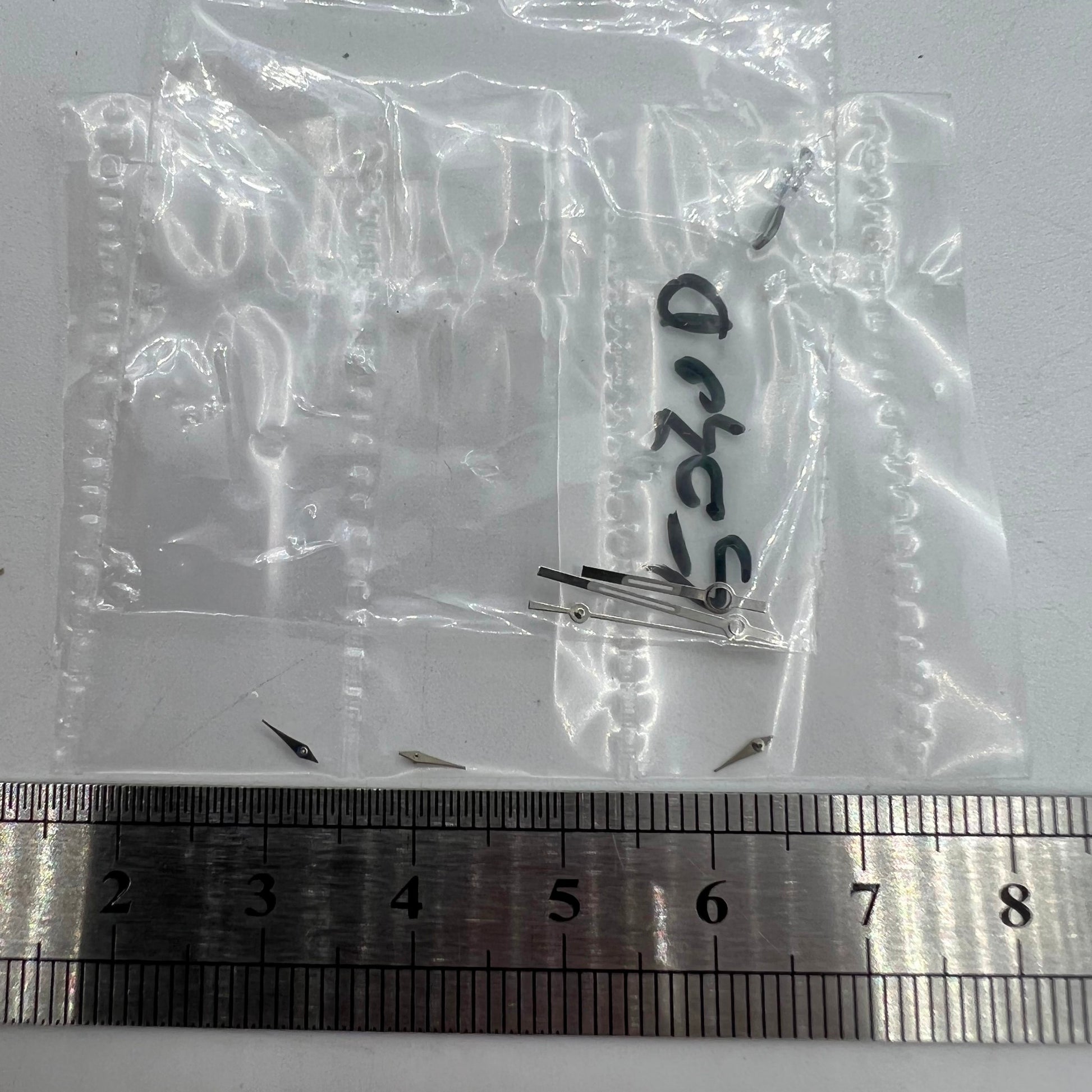 Luminous watch hands for Ronda 5030.D quartz movement, enhancing visibility and style.