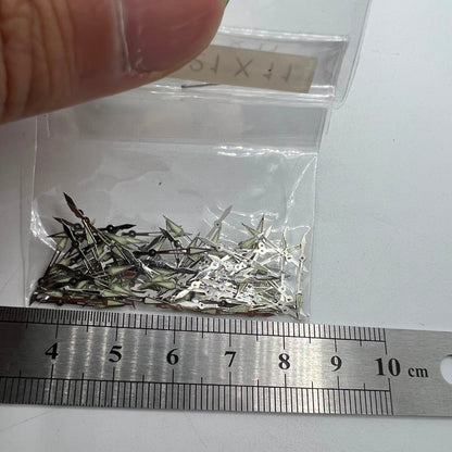 Lot de 100 aiguilles de montre argentées de 11 mm avec luminescentes pour mouvement à quartz Epson PC21