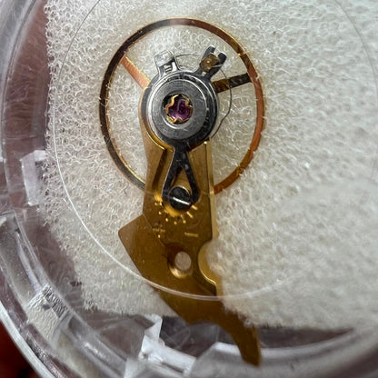 Golden complete balance wheel with splint for ETA2834 2836 2824, precision fit watch movement part.