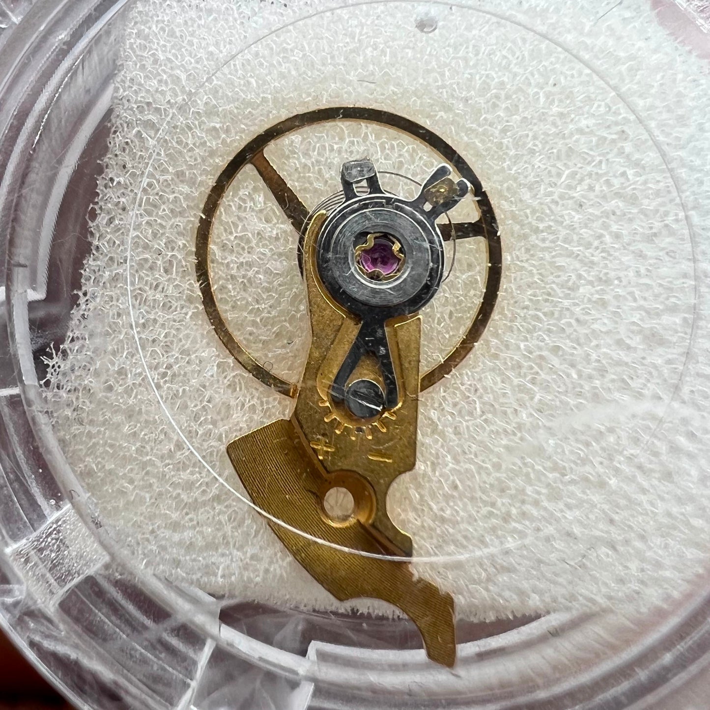 Golden complete balance wheel with splint for ETA2834 2836 2824 watch movement, precision fit.