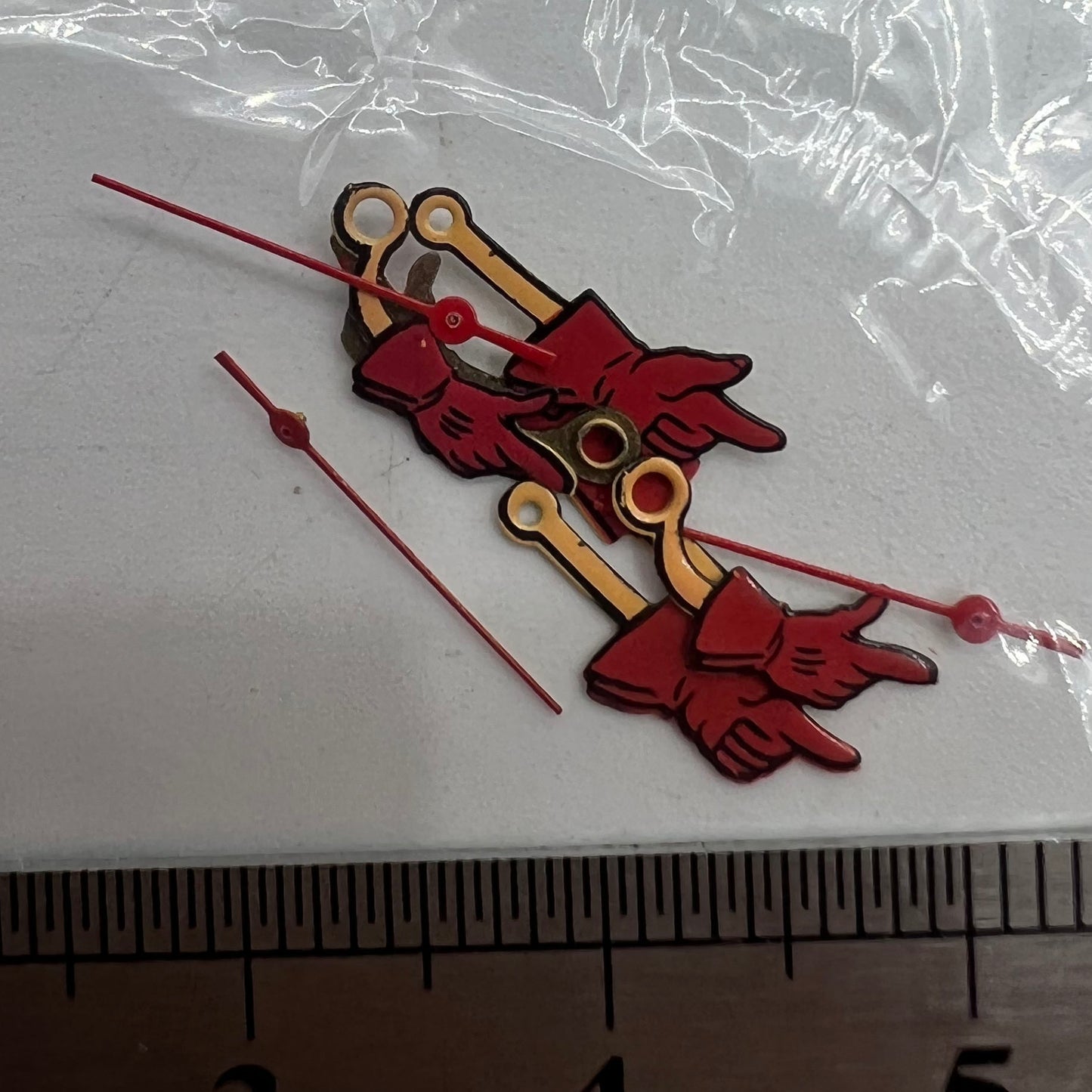 Gesture Sign style irregular watch hands for Miyota 2035 quartz movement, perfect for custom watch repairs.