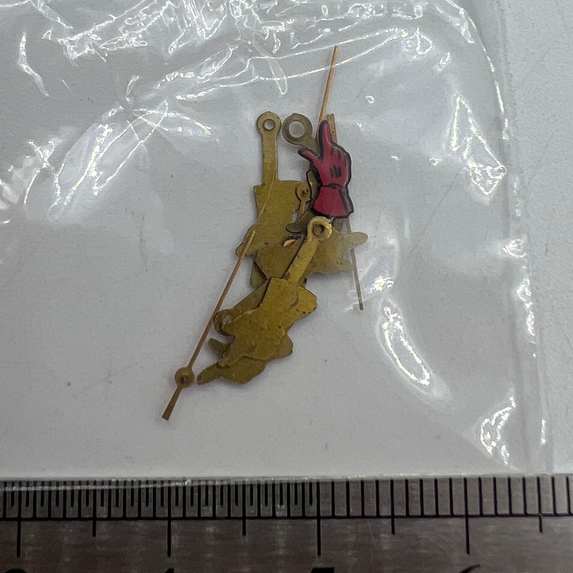 Gesture Sign irregular watch hands for Miyota 2035 movement, ideal custom watch repair accessory.