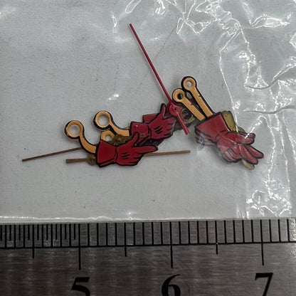 Gesture Sign irregular watch hands set for Miyota 2035 quartz, ideal custom repair parts.