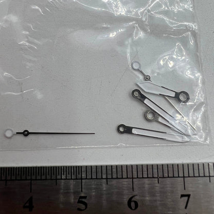 White trim watch hands designed for Miyota 2035 quartz movement, precise fit by P1-H4-C113 brand.