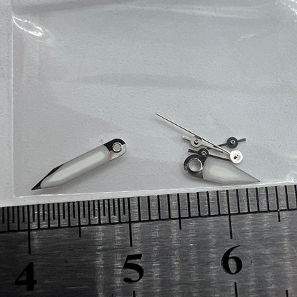 Aiguilles de montre lumineuses vertes avec garniture argentée 10 x 10 x 8 mm pour mouvement Miyota FS00