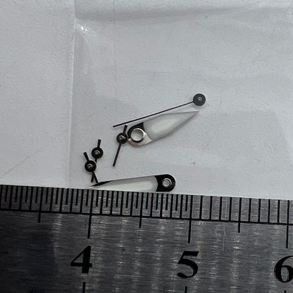 Aiguilles de montre lumineuses vertes avec garniture argentée 10 x 10 x 8 mm pour mouvement Miyota FS00