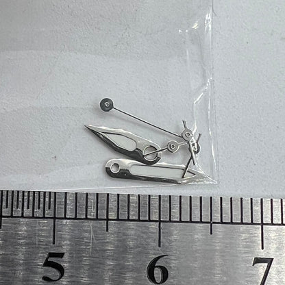 Aiguilles de montre lumineuses vertes avec garniture argentée 10 x 10 x 8 mm pour mouvement Miyota FS00