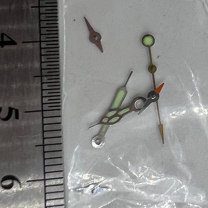 Red second hand with 11.5mm length and green luminous tip for Miyota OS10, OS20, OS60, OS80 watches.