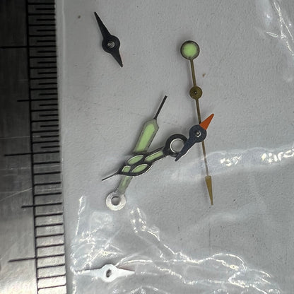 Red second hand with 11.5mm length and green luminous tip for Miyota OS10, OS20, OS60, OS80 watches.