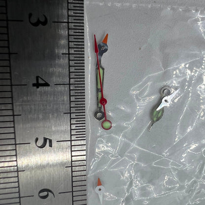 Red second hand with 11.5mm length and green luminous tip for Miyota OS10, OS20, OS60, OS80 watches