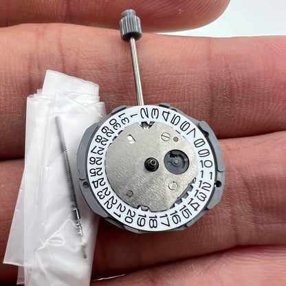 Miyota GL12 quartz watch movement with date at 3, Japan-made 3-hand replacement for GL10 models.