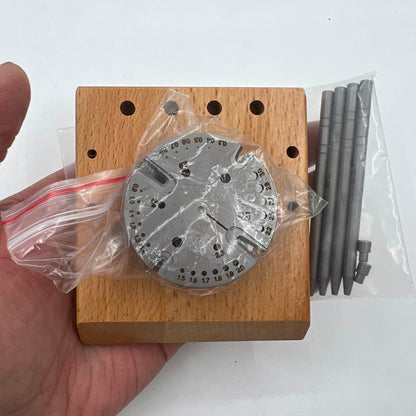 China-made watch balance staff remover tool with hairspring installer for precise watch repairs.