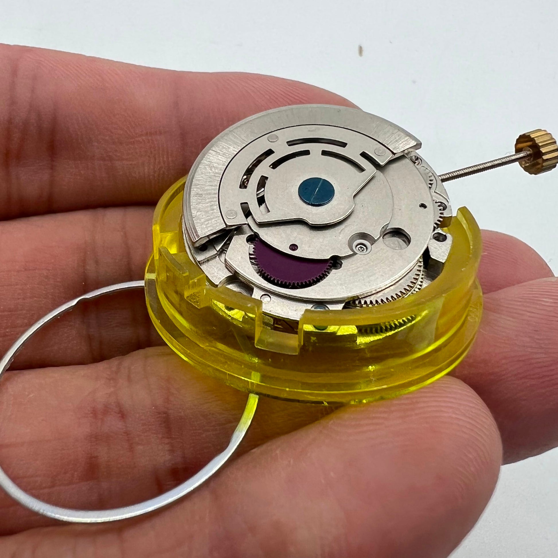 Mingzhu DG2813 automatic watch movement with 3 silver hands for accurate mechanical timekeeping