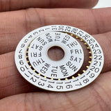 Pilot White Date Disk Wheel Week Wheel Generic for ETA 7750 Movement