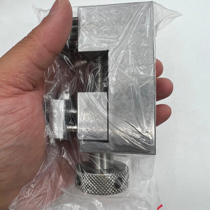 Oyster style stainless steel link remover for accurate watch band sizing adjustments