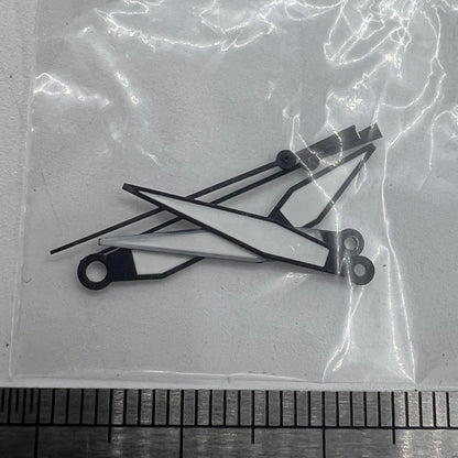 White diamond-shaped orange lume watch hands for ETA2836/2846/2824 movements, enhancing visibility and style.