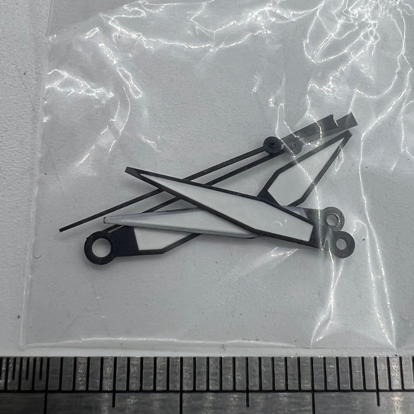 White+diamond orange lume watch hands in diamond shape, compatible with ETA2836/2846/2824/2846 movements, for precise timekeeping