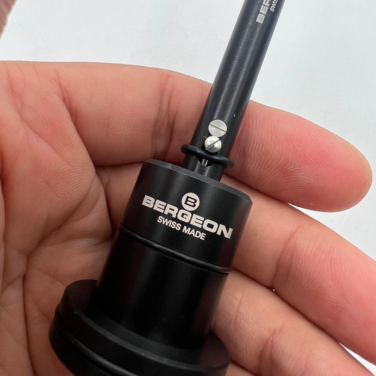 Bergeon 7718-1A automatic watch and clock oiler tool for precise timepiece lubrication.