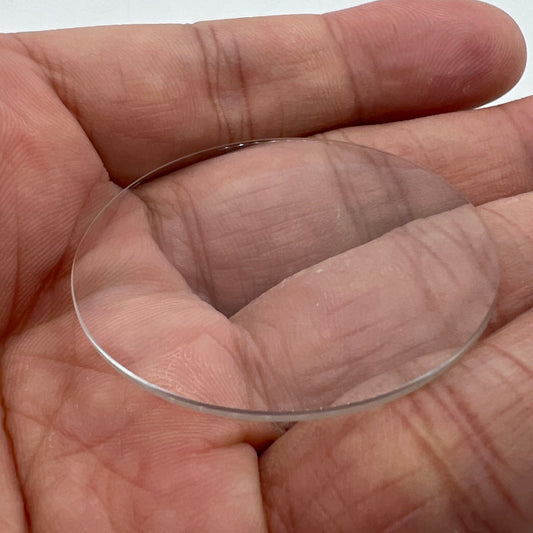 Verre minéral de remplacement pour montre ronde de 40 à 45 mm, épaisseur 1,0 mm