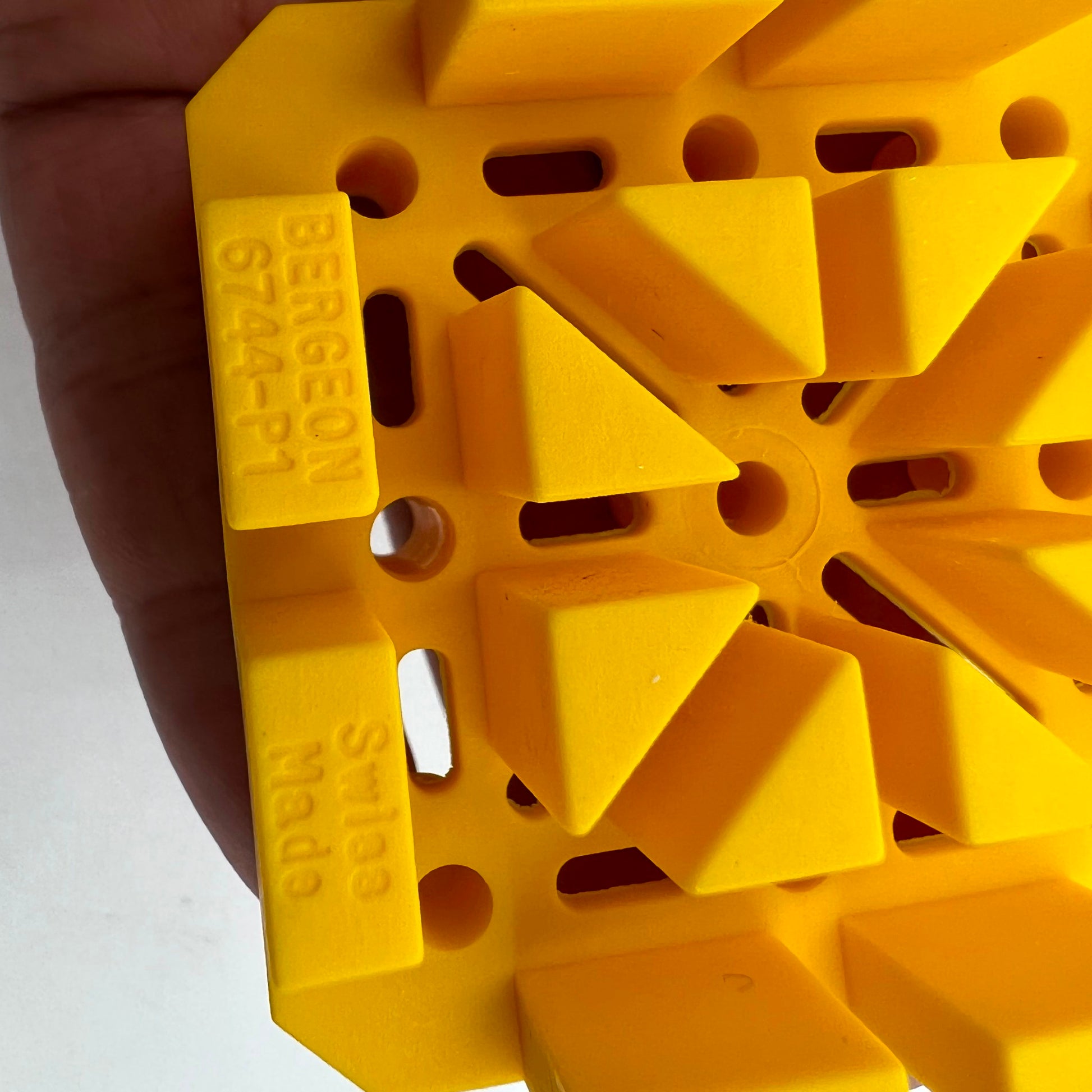 Bergeon 6744-P1-S flexible watch bracelet holding block designed for secure Swiss watch repairs