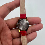 Seagull Manual Mechanical Lady Watch Gradient Red Golden Nail Single Calendar