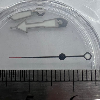 Green luminous watch hands with silver trim, 12.5mm, compatible with Miyota NH35/NH36/NH38 movements.