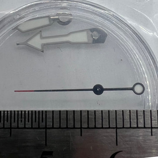 Green luminous watch hands with silver trim, 12.5mm, compatible with Miyota NH35/NH36/NH38 movements.