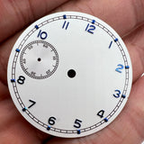 37mm Watch Dial White Pilot Suitable for ETA 6497 Movement No Logo BP08