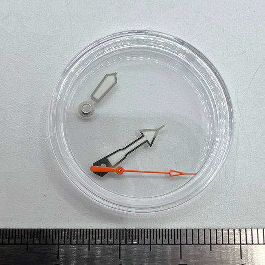 Green luminous watch hands sized 8x12x13mm for NH35A/NH36A movement.