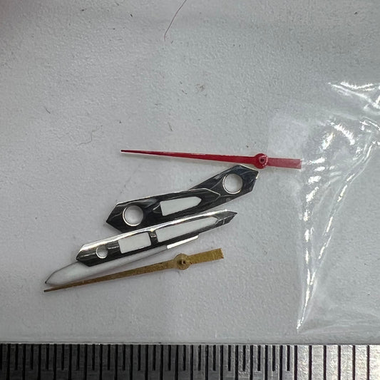 Luminous watch hands set by #1224 for Miyota 2115 movement, sizes 12mm/11mm/8mm, perfect for stylish watch repairs.