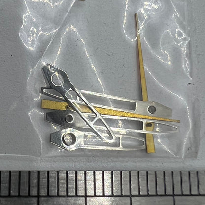 13 mm Uhrzeiger, silberner Rand, hohler Pfeil für Miyota 2315, 2035, 2036, 2115, 2305