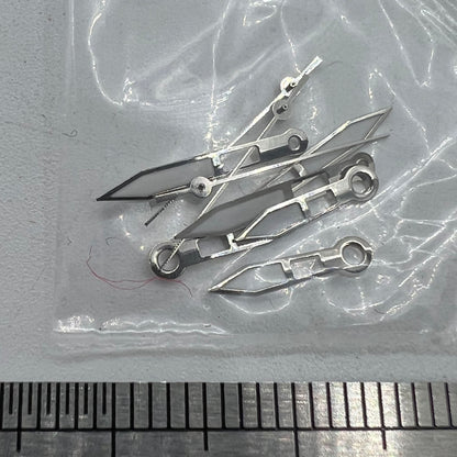13 mm Uhrzeiger, silberner Rand, grüne Leuchtmasse für Miyota 2315 2035 2036 2115 2305