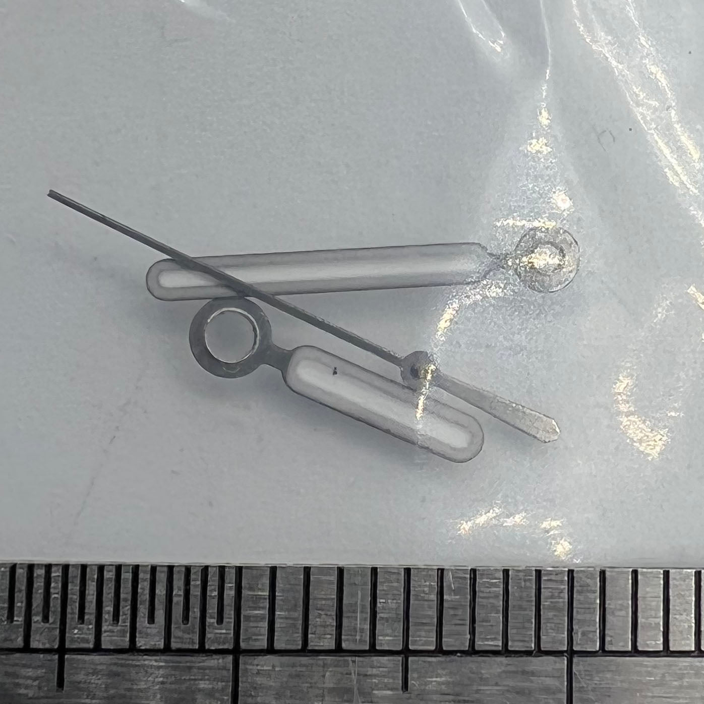 Green luminous watch hands with black trim for NH35A/NH36A movement, precision fit by BB11 brand.