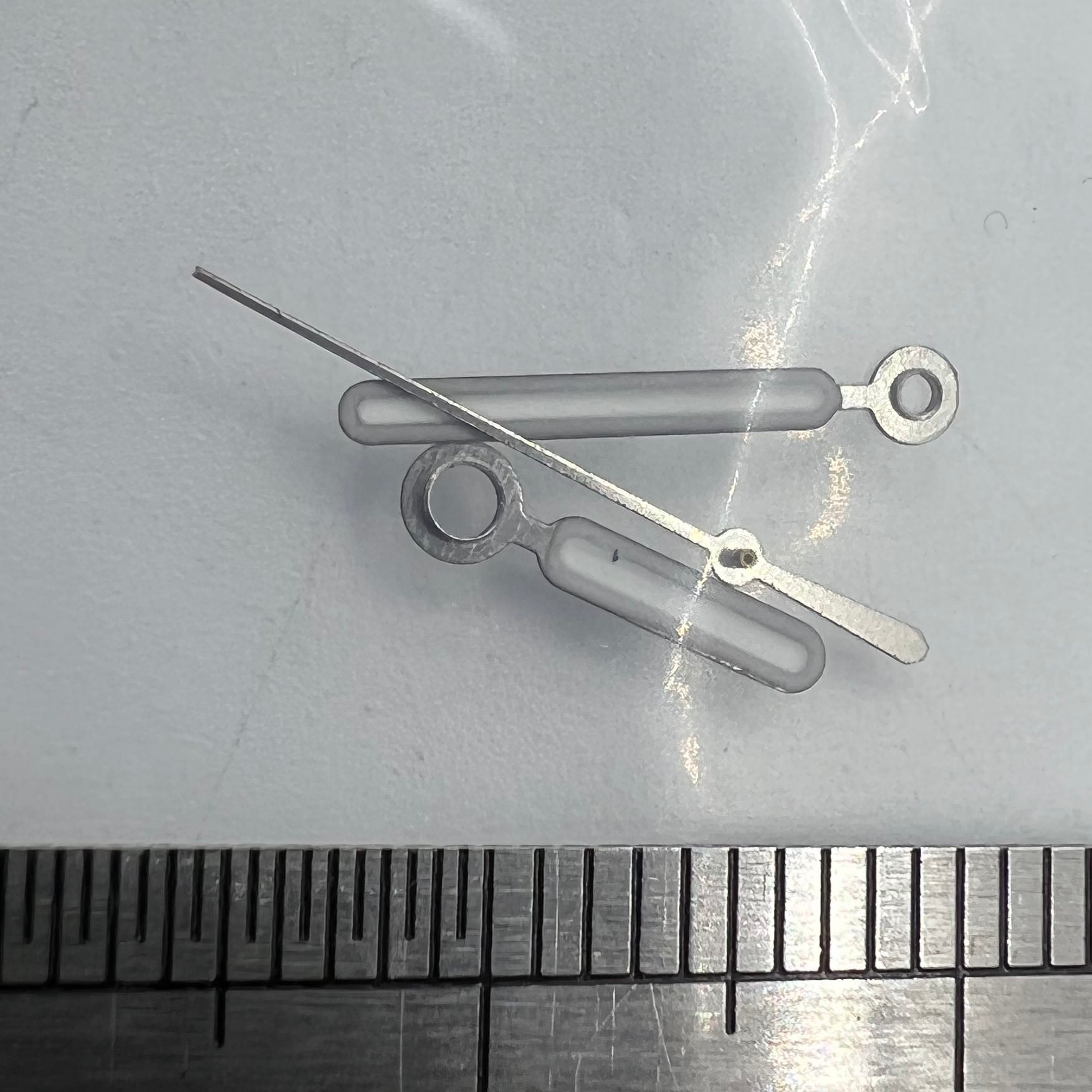 Green luminous watch hands with black trim for NH35A/NH36A movement, precision fit by BB11 brand.