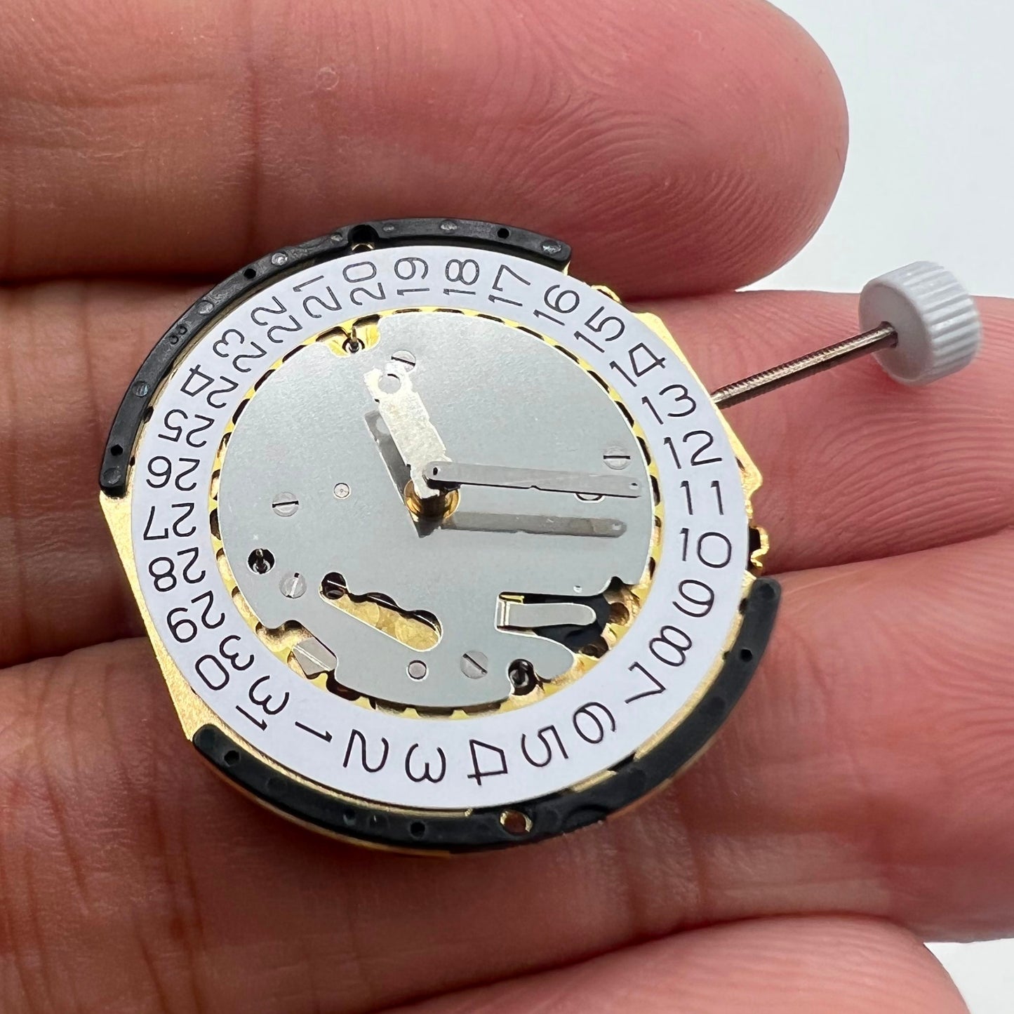 Ronda 3540D Swiss quartz watch movement with precise timekeeping for watch repairs and custom builds.