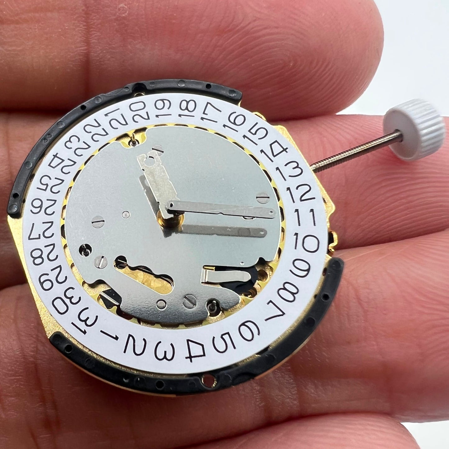 Ronda 3540D Swiss quartz watch movement with precise timekeeping for watch repairs and custom builds.
