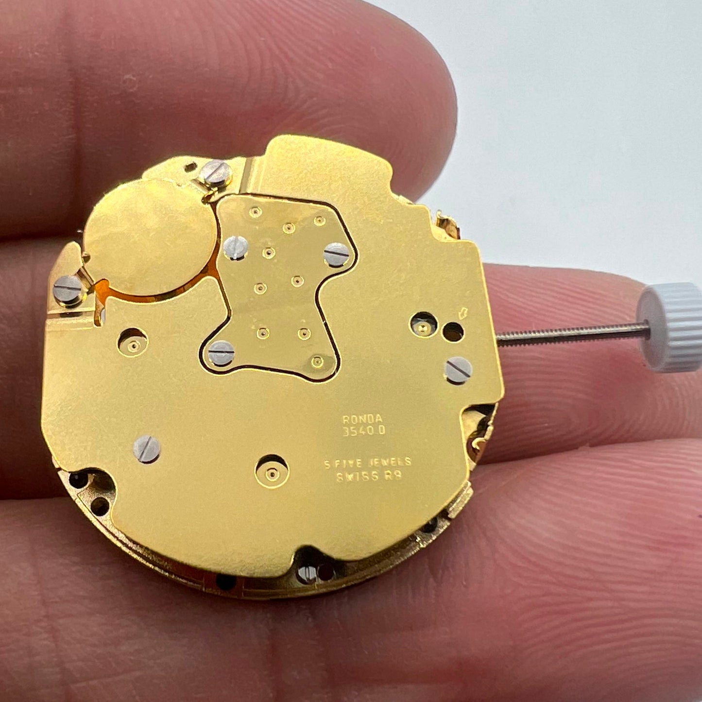 Ronda 3540D Swiss quartz movement by Ronda, precise timekeeping for watch repairs and custom watch builds.