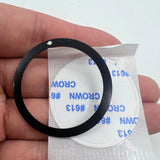 39mm/32.2mm Black+White Font Circular Arc Bevel Aluminum Watch Bezel Insert