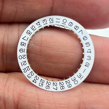White date disk wheel for ETA2824 watch movement, featuring date at 3 o'clock position, Generic brand.