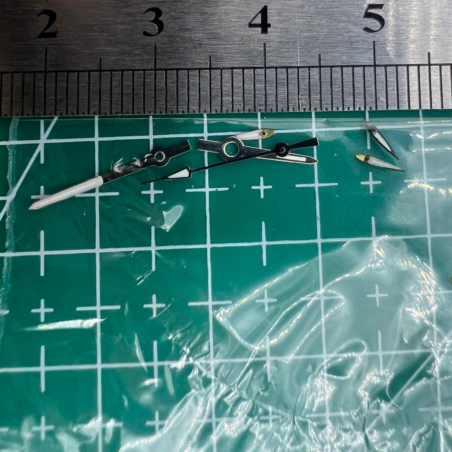 Silver and black 13mm luminous watch hands for Miyota OS10 OS20 OS22 OS60 OS80 OS11.