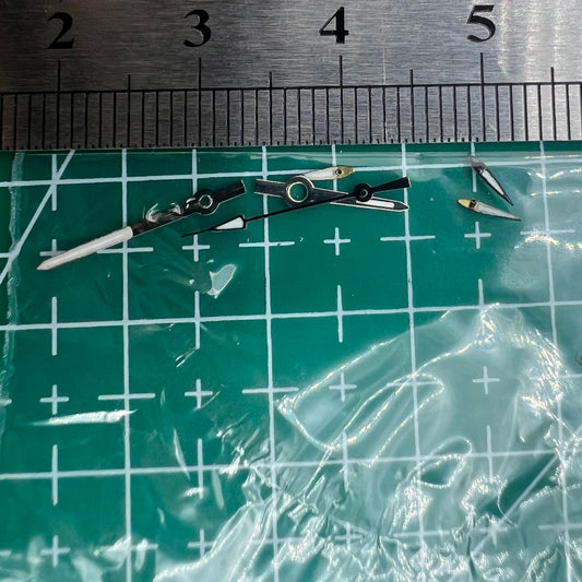 Silver and black 13mm luminous watch hands for Miyota OS10 OS20 OS22 OS60 OS80 OS11.