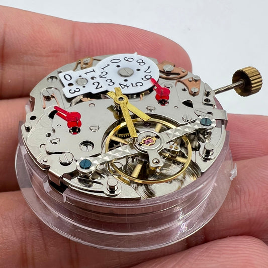 Mouvement mécanique automatique multifonctionnel Date à 12 heures Roue nue à 6 heures