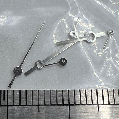 Silver watch hands compatible with Ronda 5030.D quartz movement, precise timekeeping parts by P1-H5-NO18.