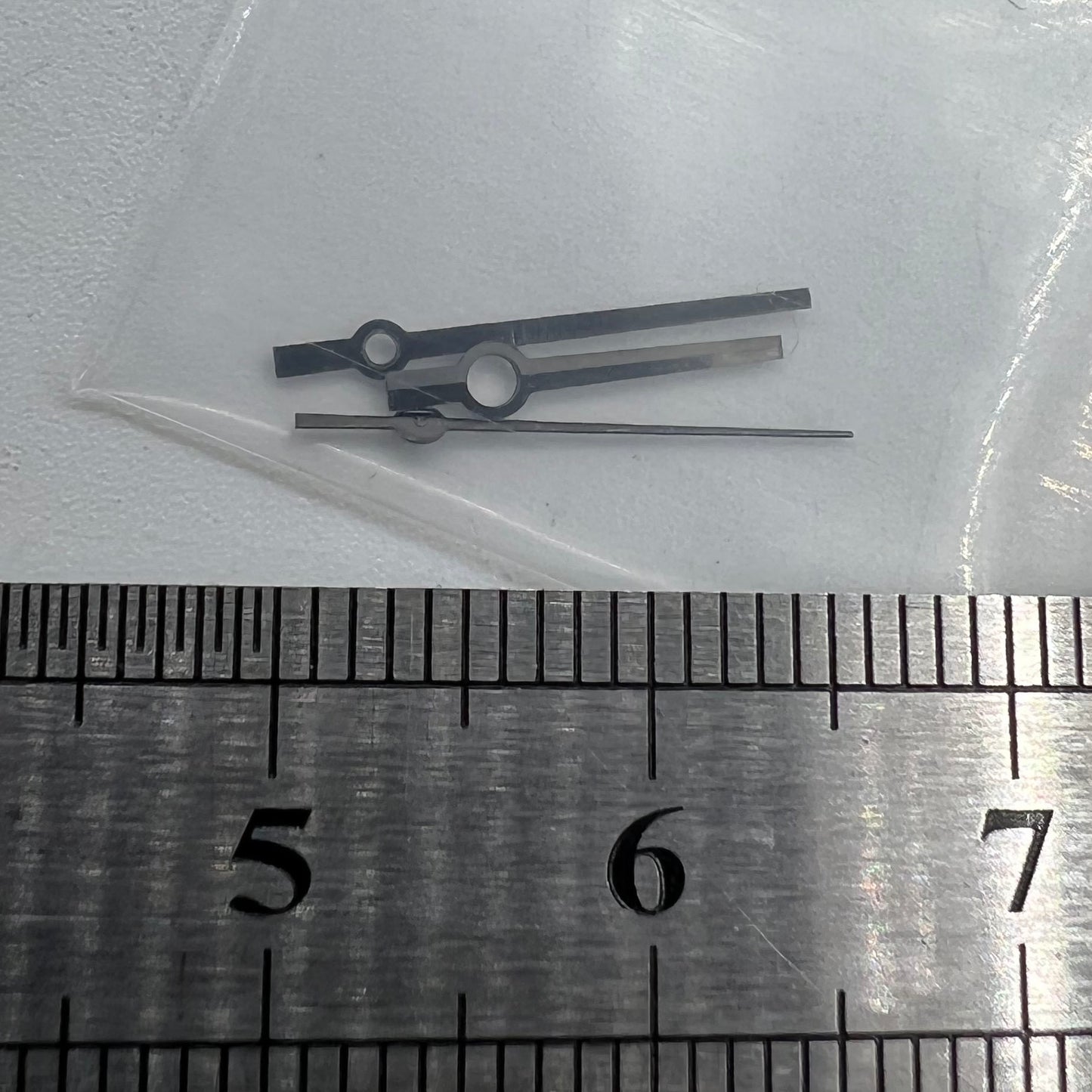 Black trim watch hands for NH35, NH36, 4R, 7S movements, brand-quality parts for precise repair.